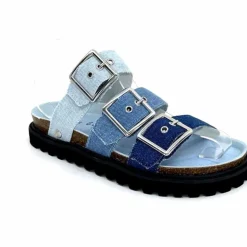 Vacances|Compensées & Plateformes<genuins factory s.l Mules Genuins G105685 Textile Denim Bleu