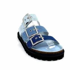 Vacances|Compensées & Plateformes<genuins factory s.l Mules Genuins G105685 Textile Denim Bleu