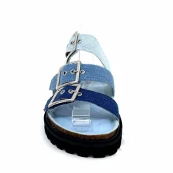 Vacances|Compensées & Plateformes<genuins factory s.l Mules Genuins G105685 Textile Denim Bleu