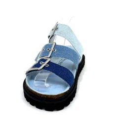 Vacances|Compensées & Plateformes<genuins factory s.l Mules Genuins G105685 Textile Denim Bleu