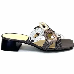 Féminin|Mules<Ivoire0303 Mules Ivoire 21036 Cuir Anthracite
