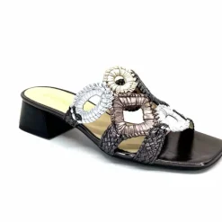 Féminin|Mules<Ivoire0303 Mules Ivoire 21036 Cuir Anthracite