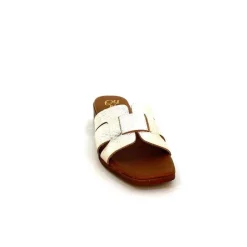 Vacances|Mules<oh my sandals - innova footwear Mules Ivoire 5343 Cuir Or