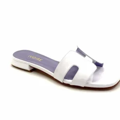Vacances|Mules<Ivoire0248 Mules Ivoire 5237 Vernis Blanc