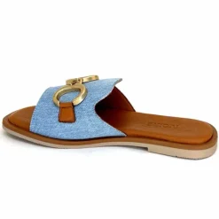 Vacances|Décontracté<382-ivoire Mules Ivoire Tml 27-1 Textile Bleu