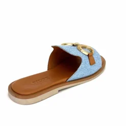 Vacances|Décontracté<382-ivoire Mules Ivoire Tml 27-1 Textile Bleu