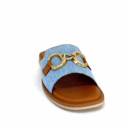 Vacances|Décontracté<382-ivoire Mules Ivoire Tml 27-1 Textile Bleu