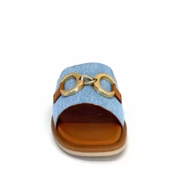 Vacances|Décontracté<382-ivoire Mules Ivoire Tml 27-1 Textile Bleu