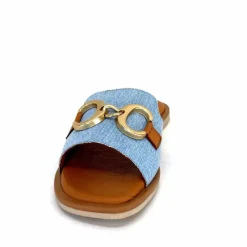 Vacances|Décontracté<382-ivoire Mules Ivoire Tml 27-1 Textile Bleu