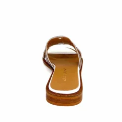 Vacances|Décontracté<JHay Mules 2305 Cuir Marron Blanc Bleu