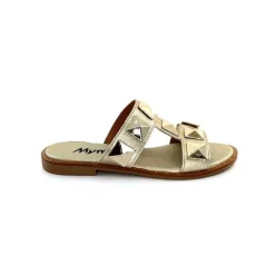 Vacances|Mules<Myma Mules 7521 Cuir Or