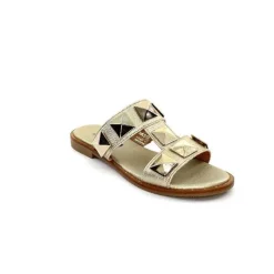 Vacances|Mules<Myma Mules 7521 Cuir Or
