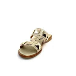 Vacances|Mules<Myma Mules 7521 Cuir Or