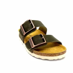 Vacances|Décontracté<Ivoire0098a Mules Plagettes Ivoire 2011.178 Cuir Kaki