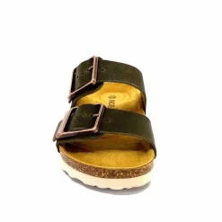 Vacances|Décontracté<Ivoire0098a Mules Plagettes Ivoire 2011.178 Cuir Kaki