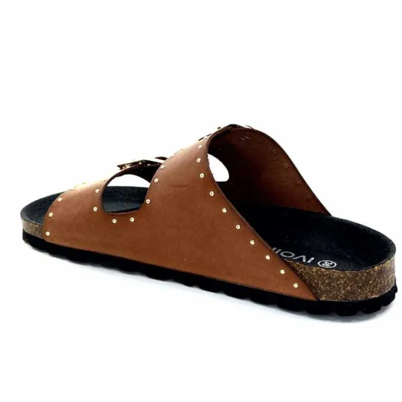 Vacances|Plagettes<Ivoire0473a Mules Plagettes Ivoire 11.71.13843.410 Cuir Marron