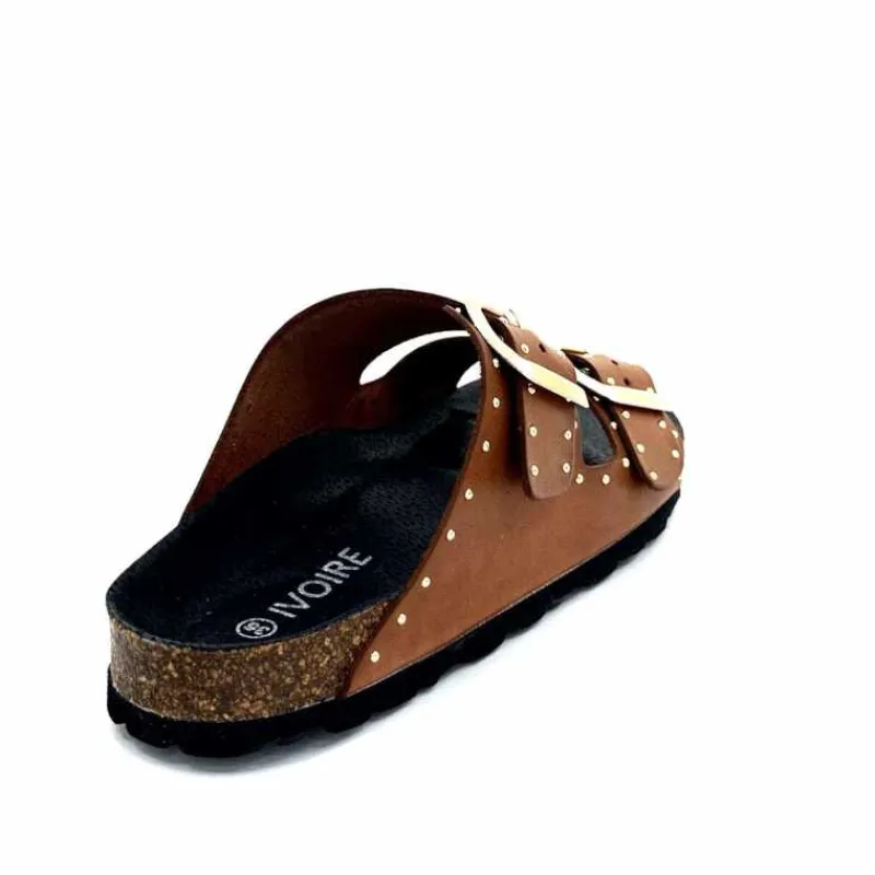 Vacances|Plagettes<Ivoire0473a Mules Plagettes Ivoire 11.71.13843.410 Cuir Marron