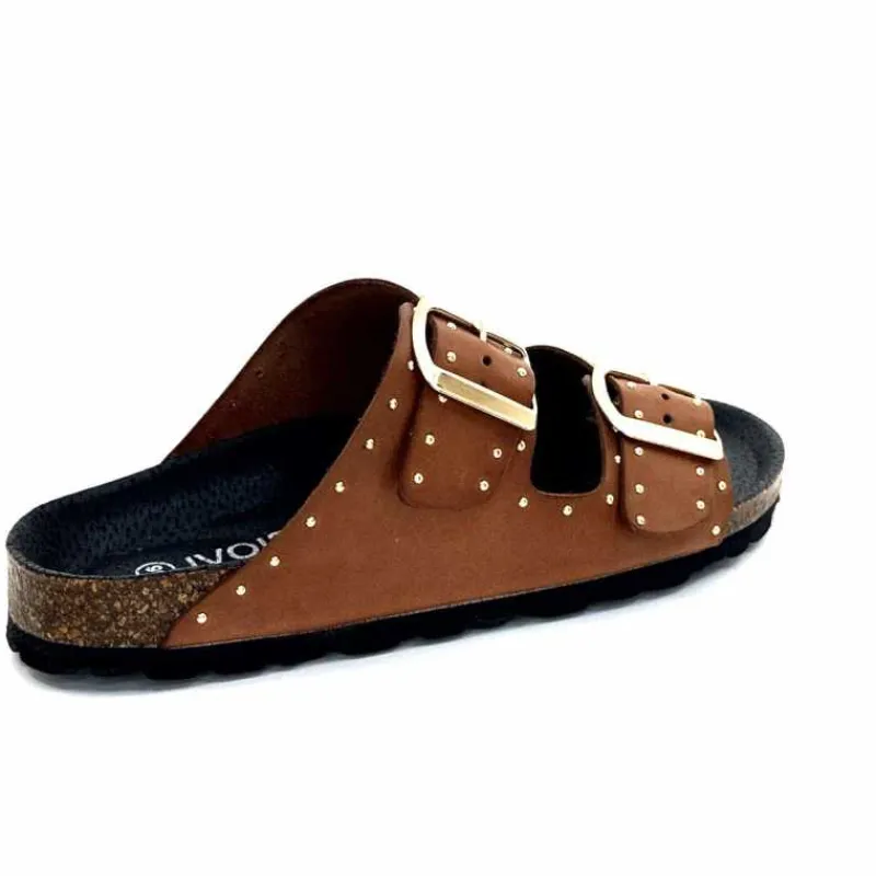 Vacances|Plagettes<Ivoire0473a Mules Plagettes Ivoire 11.71.13843.410 Cuir Marron