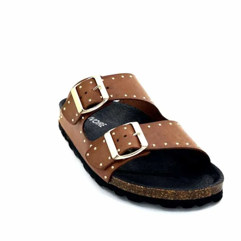 Vacances|Plagettes<Ivoire0473a Mules Plagettes Ivoire 11.71.13843.410 Cuir Marron