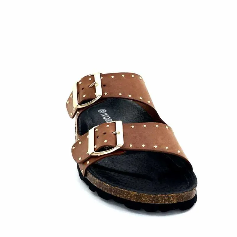 Vacances|Plagettes<Ivoire0473a Mules Plagettes Ivoire 11.71.13843.410 Cuir Marron