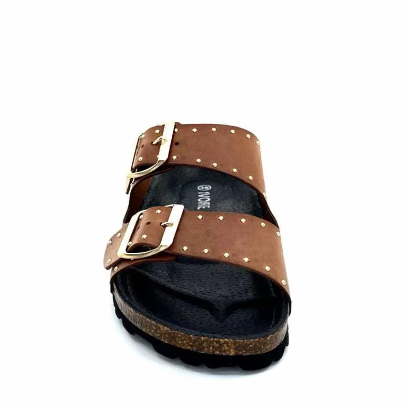 Vacances|Plagettes<Ivoire0473a Mules Plagettes Ivoire 11.71.13843.410 Cuir Marron