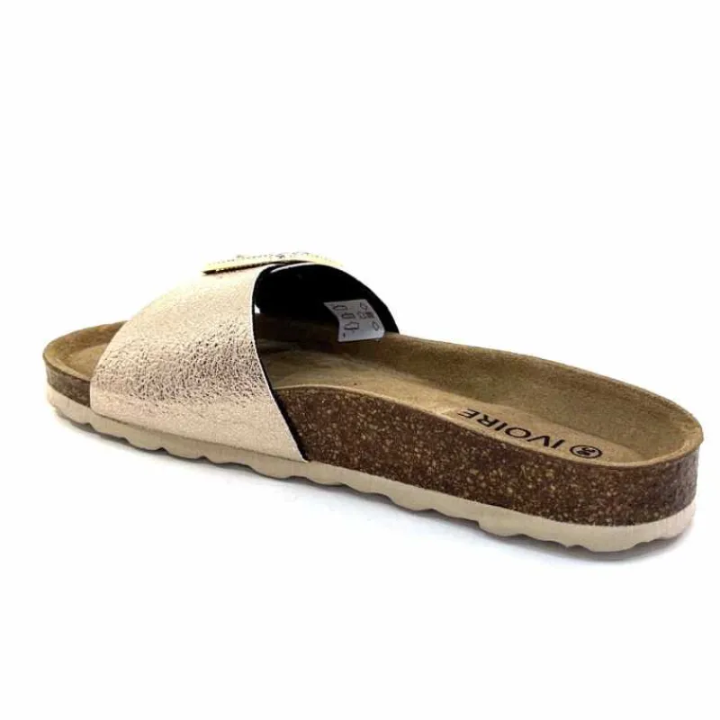 Vacances|Décontracté<Ivoire0473a Mules Plagettes Ivoire 11.71.14.351.412 Métal Dé Or