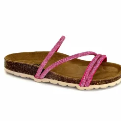 Vacances|Plagettes<Ivoire0473a Mules Plagettes Ivoire 11.71.14160.436 Strass Fushia