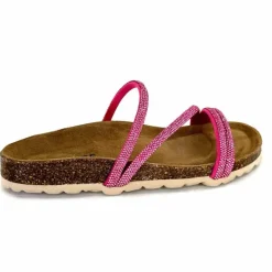 Vacances|Plagettes<Ivoire0473a Mules Plagettes Ivoire 11.71.14160.436 Strass Fushia