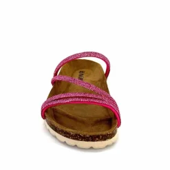 Vacances|Plagettes<Ivoire0473a Mules Plagettes Ivoire 11.71.14160.436 Strass Fushia