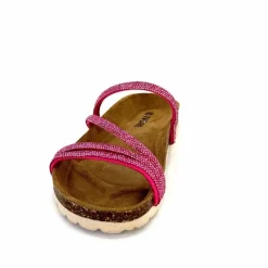 Vacances|Plagettes<Ivoire0473a Mules Plagettes Ivoire 11.71.14160.436 Strass Fushia