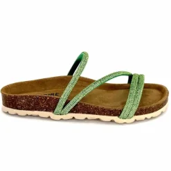 Vacances|Décontracté<Ivoire0473a Mules Plagettes Ivoire 11.71.14160.435 Strass Vert