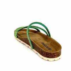 Vacances|Décontracté<Ivoire0473a Mules Plagettes Ivoire 11.71.14160.435 Strass Vert