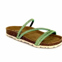 Vacances|Décontracté<Ivoire0473a Mules Plagettes Ivoire 11.71.14160.435 Strass Vert