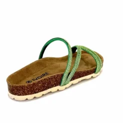 Vacances|Décontracté<Ivoire0473a Mules Plagettes Ivoire 11.71.14160.435 Strass Vert