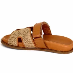 Vacances|Décontracté<382-ivoire Mules Plagettes Ivoire D27093-803 Raffia Coconut