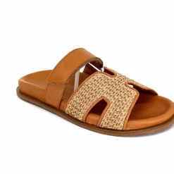 Vacances|Décontracté<382-ivoire Mules Plagettes Ivoire D27093-803 Raffia Coconut