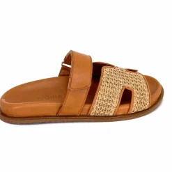 Vacances|Décontracté<382-ivoire Mules Plagettes Ivoire D27093-803 Raffia Coconut