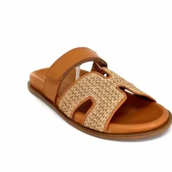 Vacances|Décontracté<382-ivoire Mules Plagettes Ivoire D27093-803 Raffia Coconut