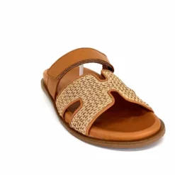 Vacances|Décontracté<382-ivoire Mules Plagettes Ivoire D27093-803 Raffia Coconut