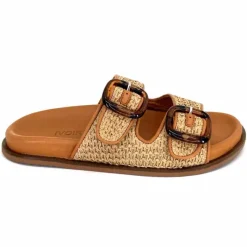 Vacances|Décontracté<382-ivoire Mules Plagettes Ivoire D27088-803 Raffia Coconut