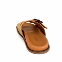 Vacances|Décontracté<382-ivoire Mules Plagettes Ivoire D27088-803 Raffia Coconut