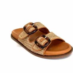 Vacances|Décontracté<382-ivoire Mules Plagettes Ivoire D27088-803 Raffia Coconut