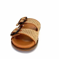 Vacances|Décontracté<382-ivoire Mules Plagettes Ivoire D27088-803 Raffia Coconut