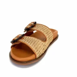 Vacances|Décontracté<382-ivoire Mules Plagettes Ivoire D27088-803 Raffia Coconut