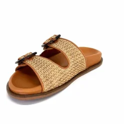Vacances|Décontracté<382-ivoire Mules Plagettes Ivoire D27088-803 Raffia Coconut