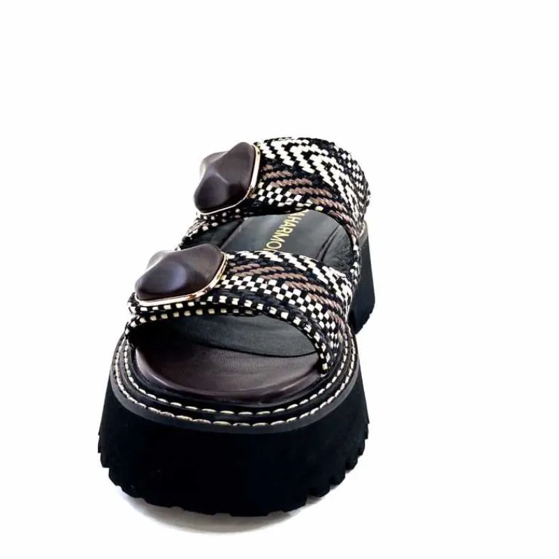 Compensées & Plateformes|Mules<noa harmon Mules Plateforme 9684 M55 Beige Noir