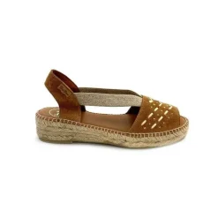 Vacances|Semelles Corde<Toni Pons Mules Plateformes Edith Daim Beige Marron
