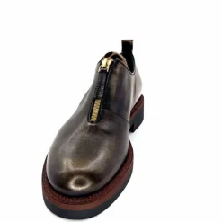 Masculin|Lacets<Ivoire0330 Richelieux Zip Ivoire 302 Cuir Bronze Marron