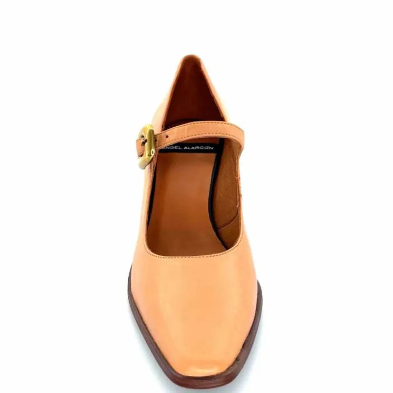 Elégant|Escarpins<angel alarcon Salomés 24565 492a Cuir Camel