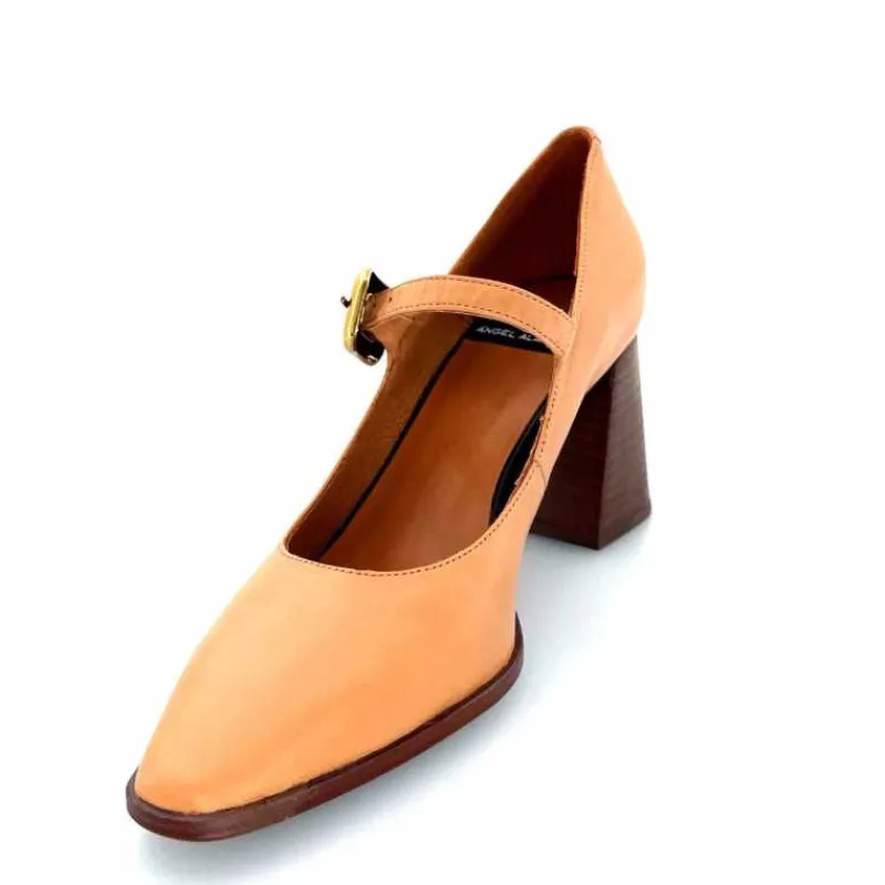 Elégant|Escarpins<angel alarcon Salomés 24565 492a Cuir Camel